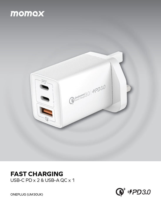 ONEPLUG 67W 3-Port GaN Charger UM30
