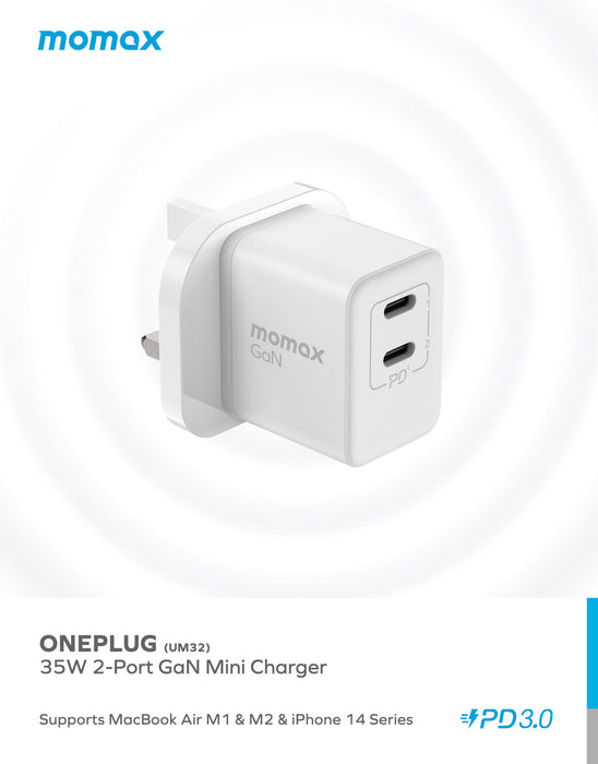 ONEPLUG 35W 2-Port GaN Mini Charger UM32