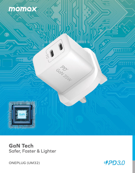 ONEPLUG 35W 2-Port GaN Mini Charger UM32
