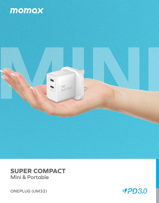 ONEPLUG 35W 2-Port GaN Mini Charger UM32