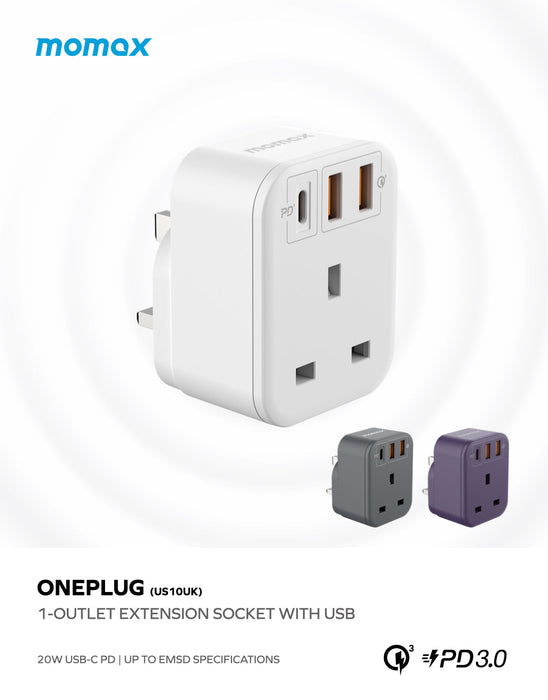ONEPLUG PD20W 2A1C 1 bit universal plug US10