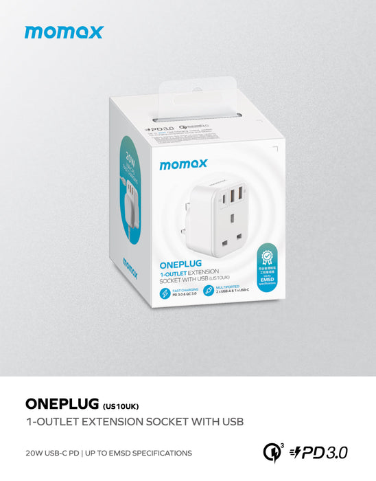 ONEPLUG PD20W 2A1C 1 bit universal plug US10