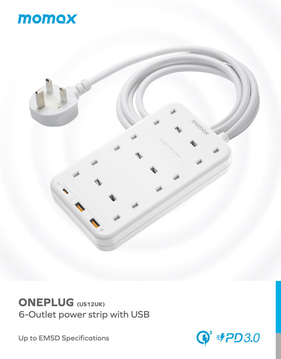 ONEPLUG 6-Position Plug+1C2A 20W US12