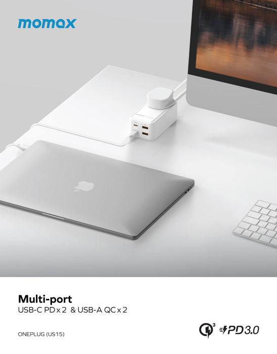 ONEPLUG 65W GaN Extension Cord with USB US15