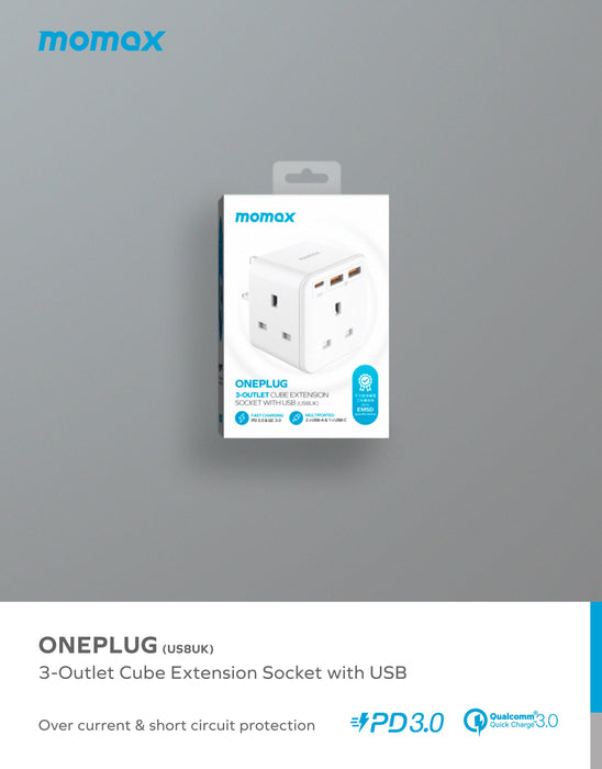 ONEPLUG PD20W 2A1C 3-bit universal plug-in US8