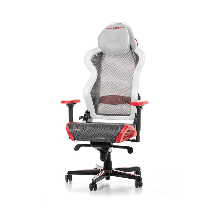 DXRacer Air Pro Mesh Modular Design Ultra-Breathable Magnetic Lumbar Support Gaming Chair - White/Red/Black