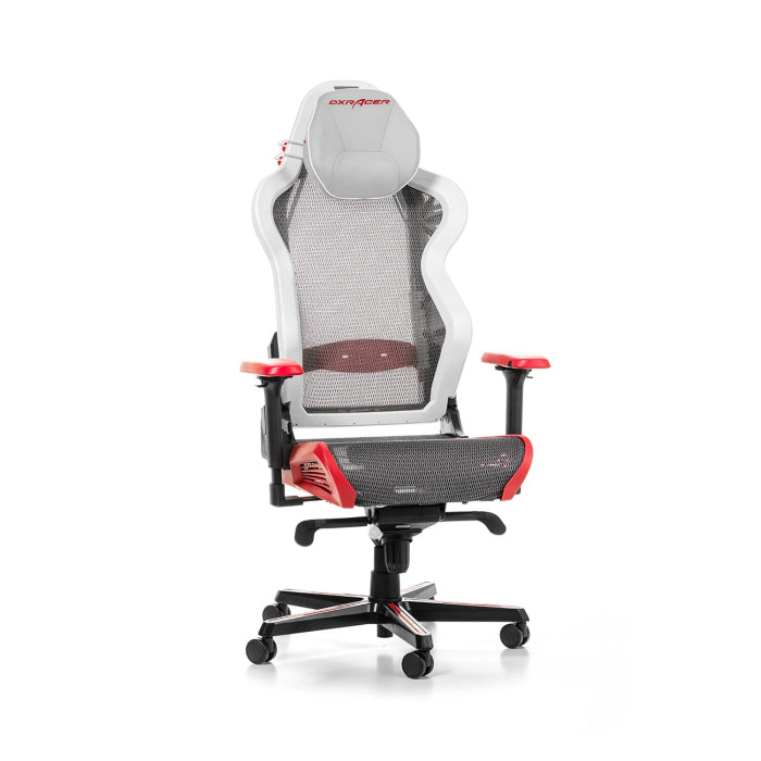 DXRacer Air Pro Mesh Modular Design Ultra-Breathable Magnetic Lumbar Support Gaming Chair - White/Red/Black