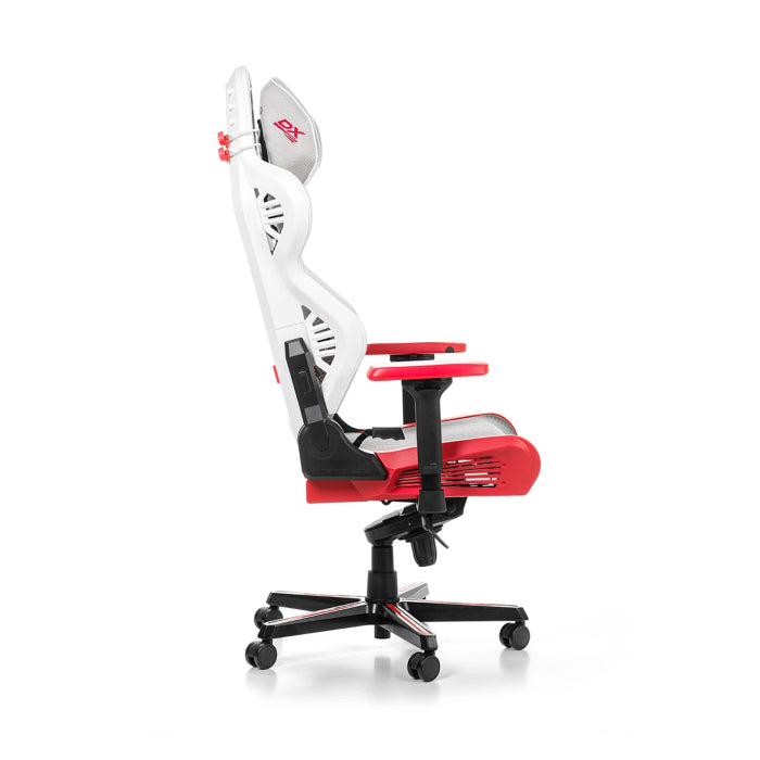 DXRacer Air Pro Mesh Modular Design Ultra-Breathable Magnetic Lumbar Support Gaming Chair - White/Red/Black