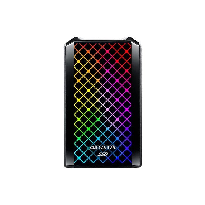 ADATA SE900G RGB 512GB USB-C 3.2/USB A Gaming & Personal External SSD For PC,Mac,PS5 & Xbox Series