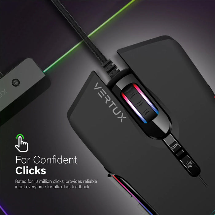 Vertux Assaulter GameCharged™ Lightweight Wired Gaming Mouse - Black