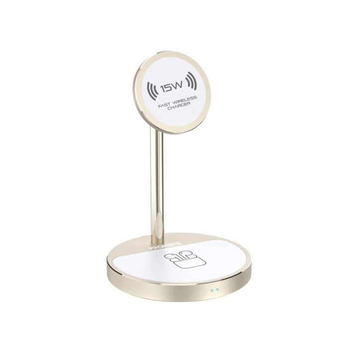 Promate 40W High Output Wireless Charging Station - Gold