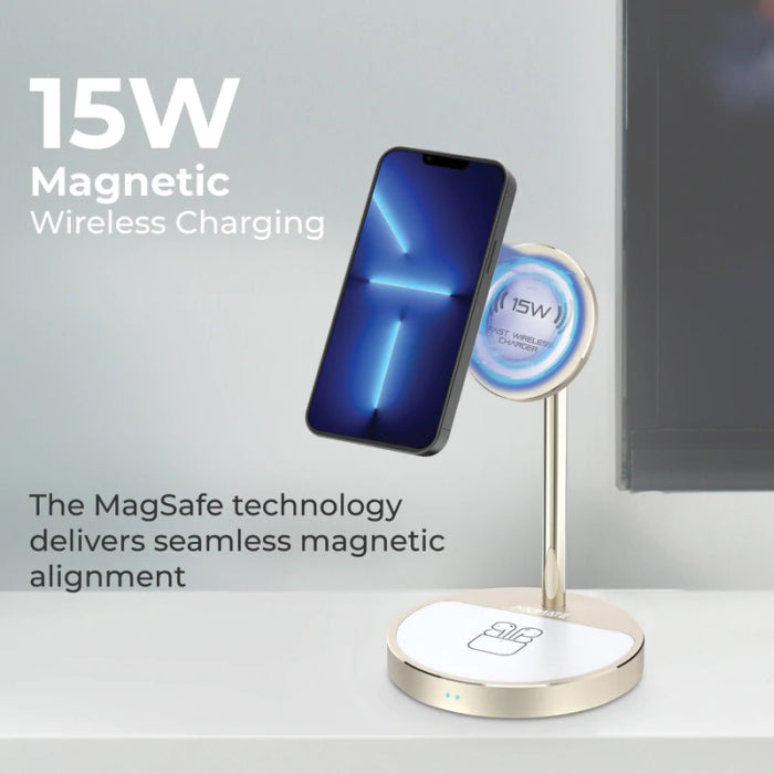 Promate 40W High Output Wireless Charging Station - Gold