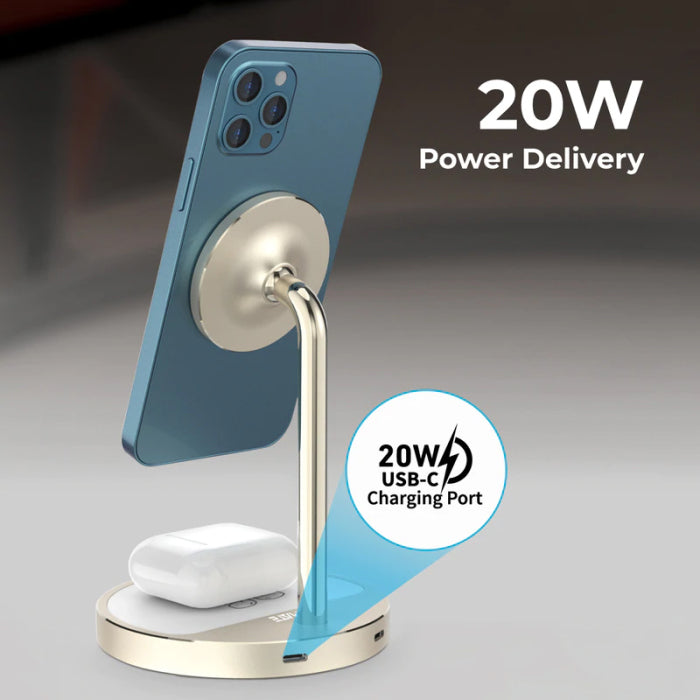 Promate 40W High Output Wireless Charging Station - Gold