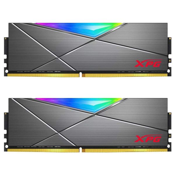 XPG D50 - 32GB (2x16GB) 3600MHz RGB DDR4 - Desktop Gaming Memory RAM Kit - Grey