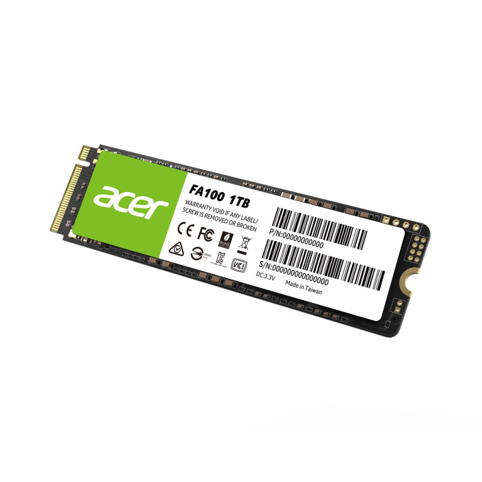 Acer FA100 1TB M.2 PCIe Gen3x4 NVMe SSD Up To 3300MB/s Read