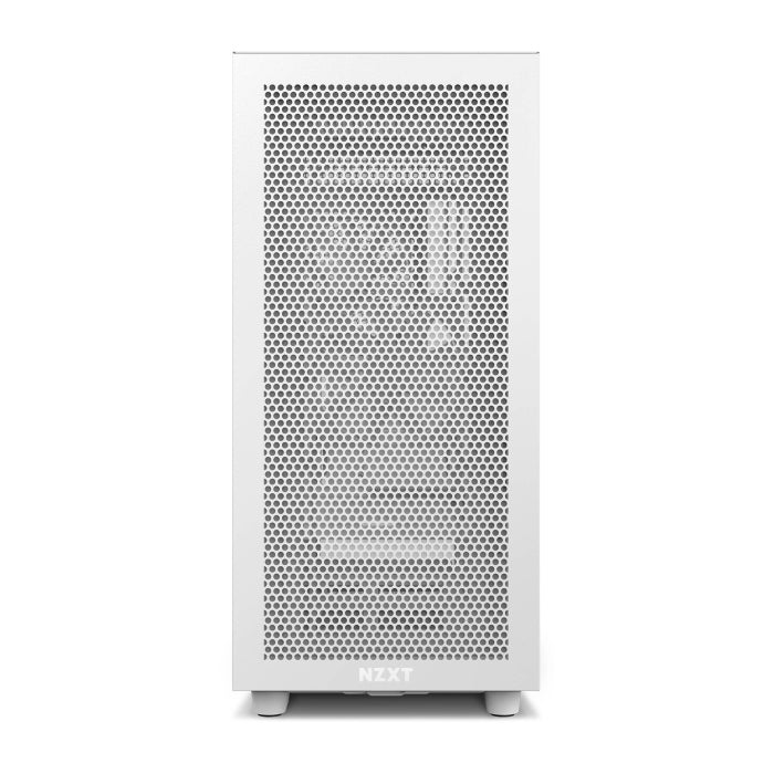 NZXT H7 Flow ATX Mid Tower SGCC Steel Tempered Glass Side Panel Case with 4 Fans - White