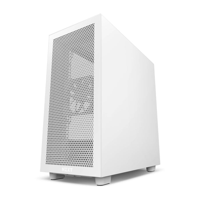 NZXT H7 Flow ATX Mid Tower SGCC Steel Tempered Glass Side Panel Case with 4 Fans - White