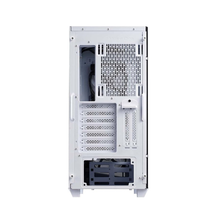 XPG Cruiser Mid-Tower Aluminum Frame Tempered Glass Side Panel Case With 3 ARGB Fans - White