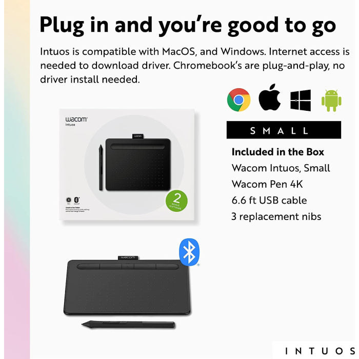 Wacom Intuos Bluetooth Creative Pen Tablet Small - Black