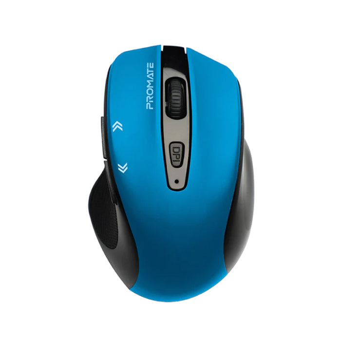 Promate Cursor 2.4GHz EZGrip™ Ergonomic Wireless Mouse - Blue