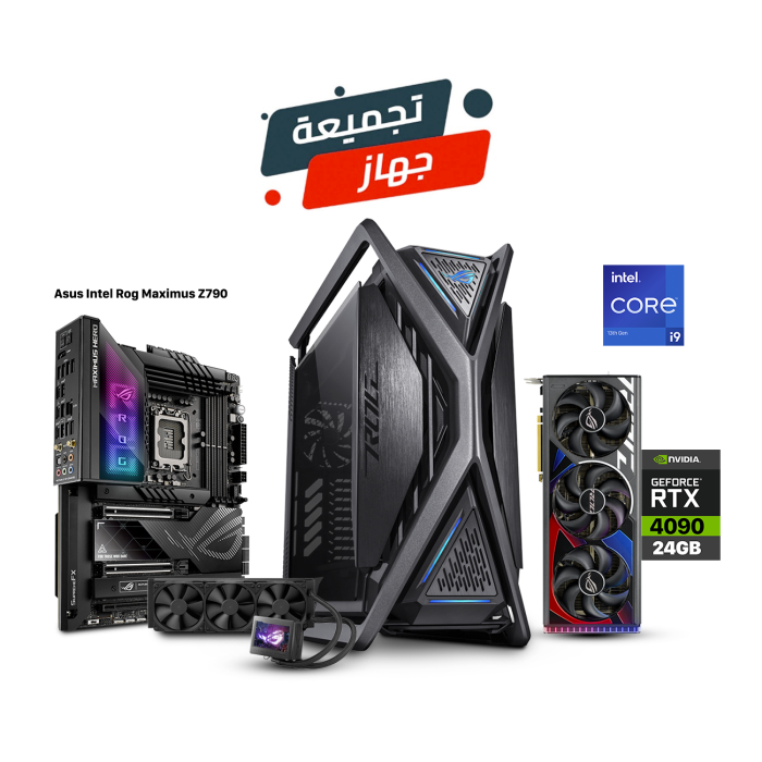 Gaming PC i9-13900K, Asus Intel Rog Maximus Z790, 64GB RAM DOMINATOR (6800), SAMSUNG 990 PRO 1TB GEN-4, 2TB SSD NVME GEN-4, ROG STRIX 4090 24GB VGA, Rog Ryujin III 360 Liquid Cooler, ROG Platnium 1200 Watt, Asus Hyperion GR701 Full Tower Case, Win 11 Pro