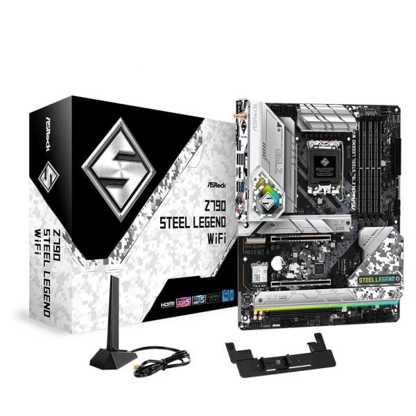 ASRock Z790 Steel Legend WiFi LGA 1700 Intel Z790 SATA 6Gb/s DDR5 ATX Intel Motherboard
