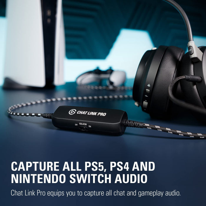 Elgato Chat Link Pro Adapter, For PS5 / PS4 & Nintendo Switch Audio Female Male Connector
