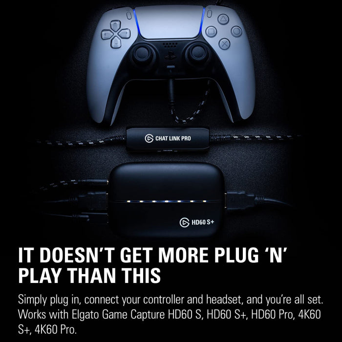Elgato Chat Link Pro Adapter, For PS5 / PS4 & Nintendo Switch Audio Female Male Connector