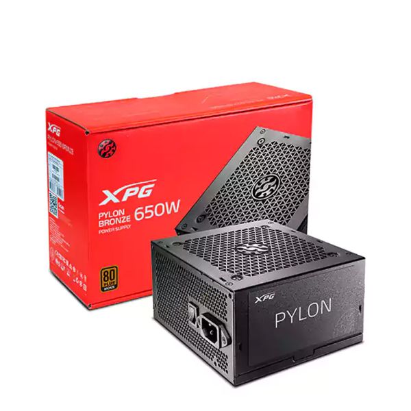 XPG PYLON 650W 80 Plus Bronze - Desktop Power Supply - Black