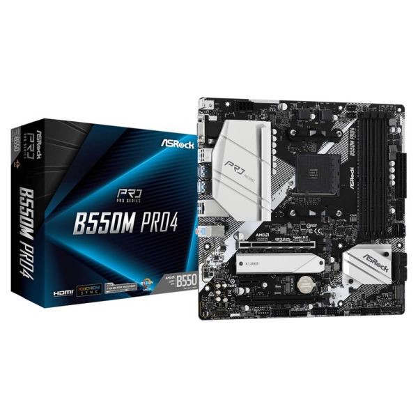 ASROCK B550M PRO4 Gaming AM4 Motherboard - Black