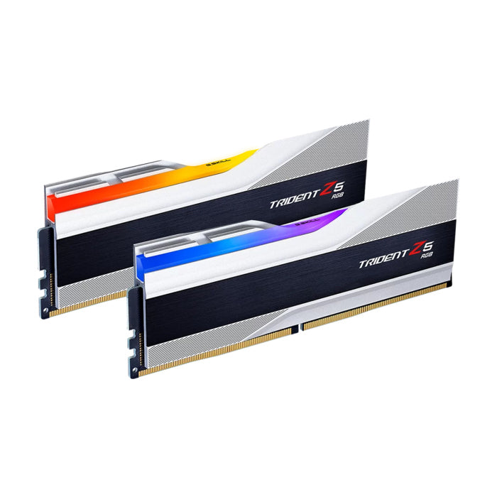 G.Skill Trident Z5 RGB 32GB (2x16GB) DDR5 6000MHz CL40 Desktop Memory Kit - Metallic Silver