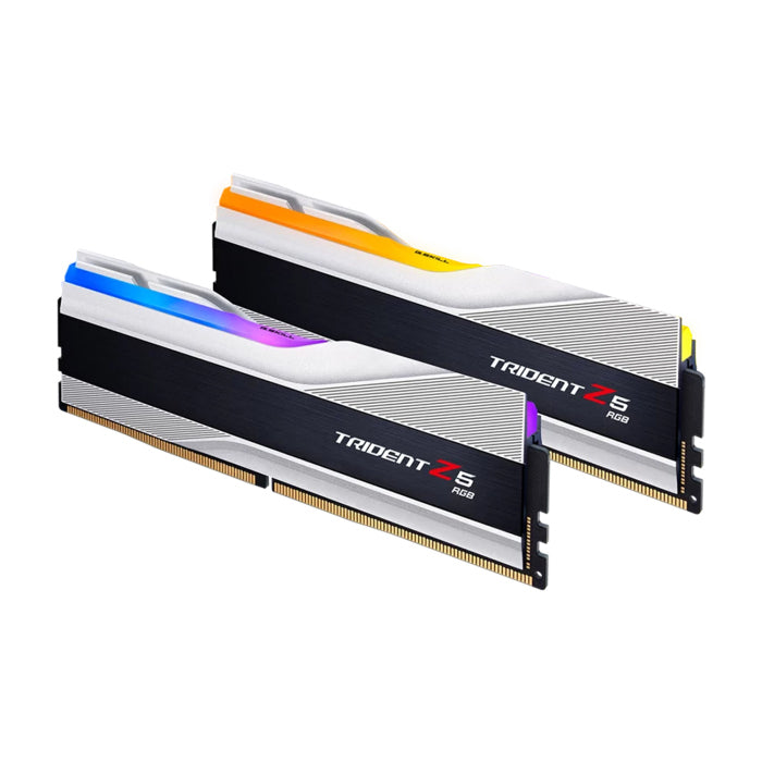 G.Skill Trident Z5 RGB 32GB (2x16GB) DDR5 6000MHz CL40 Desktop Memory Kit - Metallic Silver