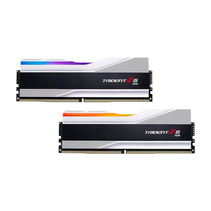 G.Skill Trident Z5 RGB 32GB (2x16GB) DDR5 6000MHz CL40 Desktop Memory Kit - Metallic Silver