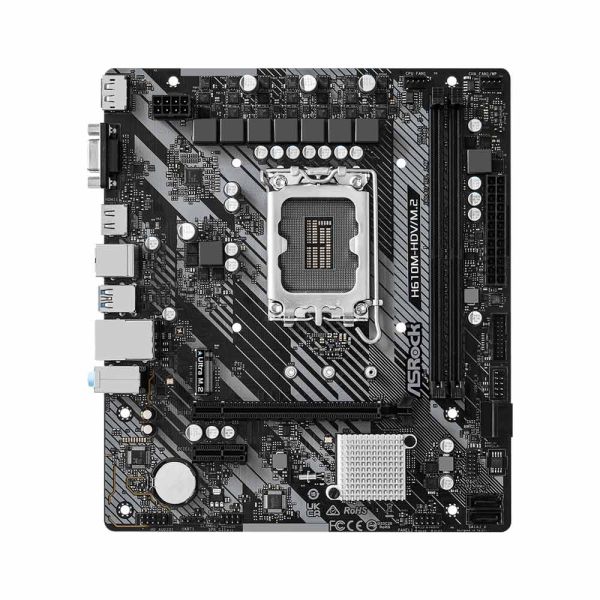ASRock - H610M-HDV/M.2 R2.0 - MicroATX Motherboard - DDR4 - LGA1700