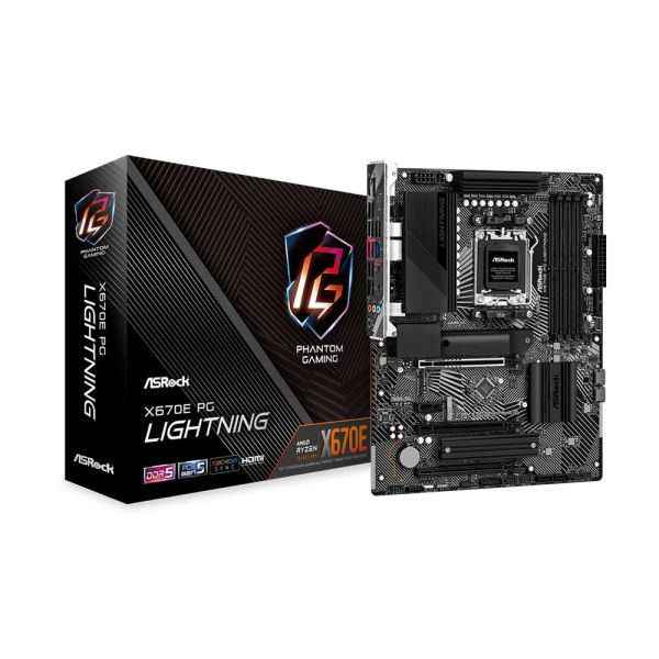 ASRock X670E PG Lightning - Support AMD AM5 RYZEN 7000 Series Processors - Motherboard