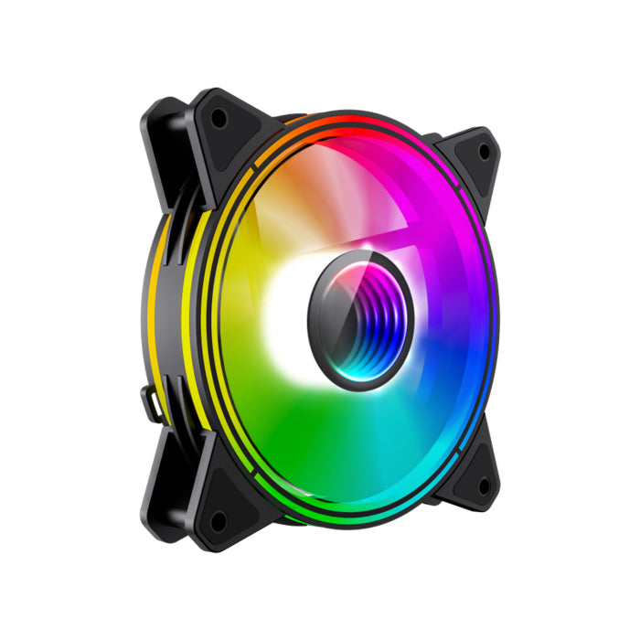 GameMax FN-12 Rainbow-Q-Infinity 120mm ARGB Cooling Fan - Black