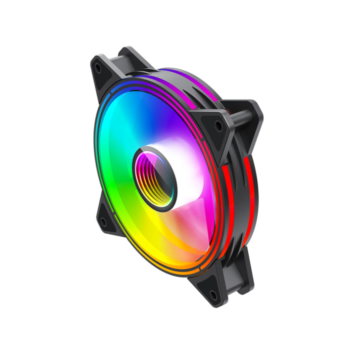 GameMax FN-12 Rainbow-Q-Infinity 120mm ARGB Cooling Fan - Black