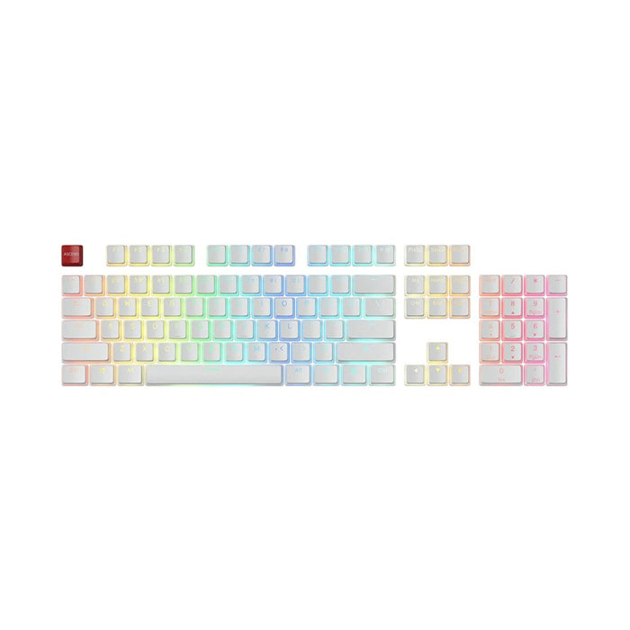 Glorious Aura Mechanical Keycaps Full 104 key Set - White