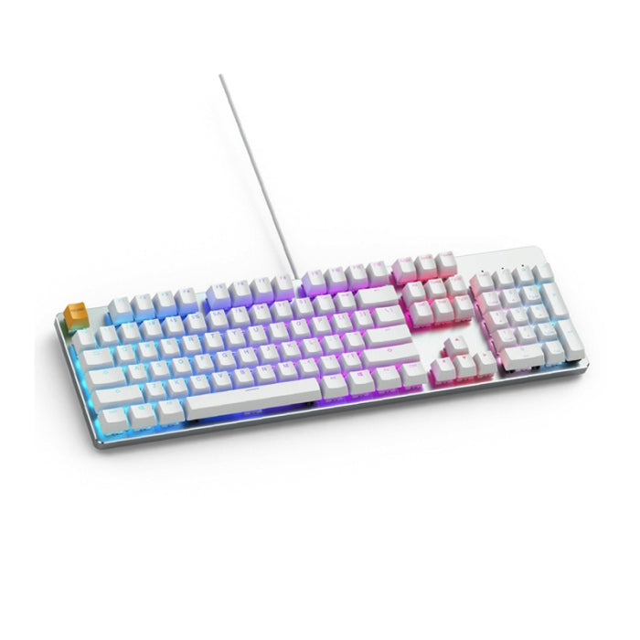 Glorious Modular Mechanical Keyboard White Ice - Full Size (Pre-Built) Gateron Brown Switch