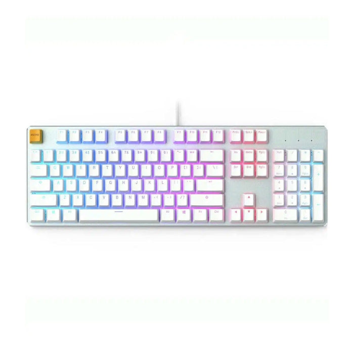 Glorious Modular Mechanical Keyboard White Ice - Full Size (Pre-Built) Gateron Brown Switch