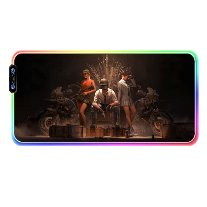 GAMEON LED Luminous Gaming Mousepad With RGB Lighting (900x400x3mm) - PUBG Thems Edition