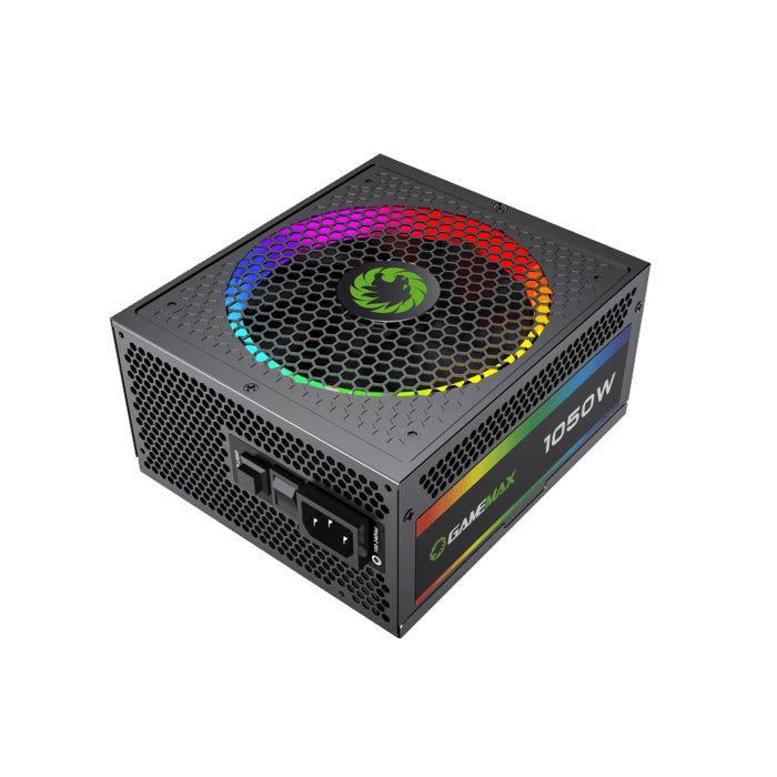 GameMax GX PRO Rampage 80PLUS GLOD Platinum Fully Modular 1050W ATX RGB Power Supply - Black