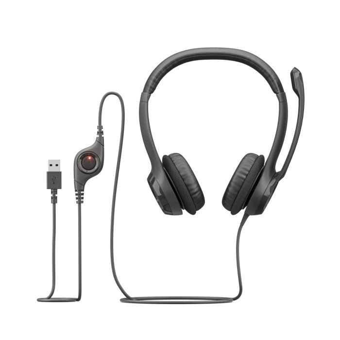 Logitech H390 USB Computer Headset - Black