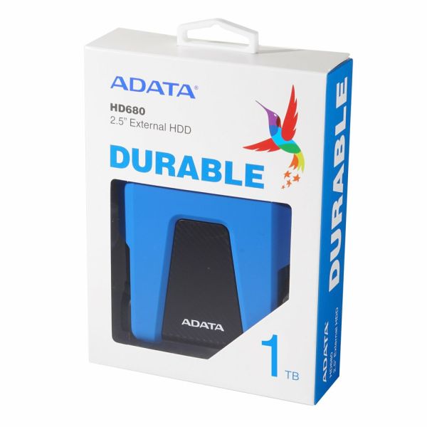 AData HD680 External Hard Drive 1TB - Blue