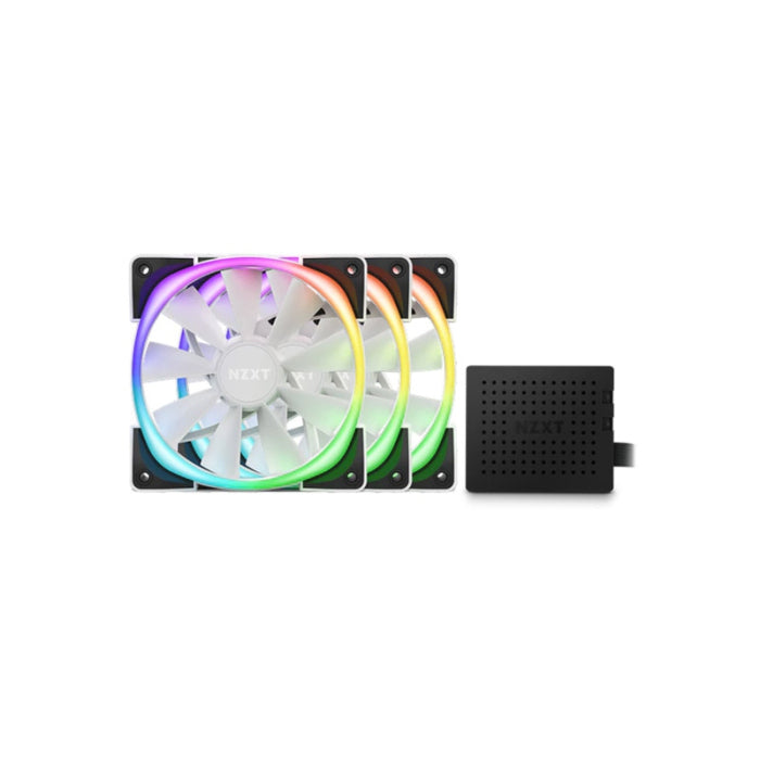 NZXT AER RGB 2 120mm Triple Fan Kit & Fan Controller - White