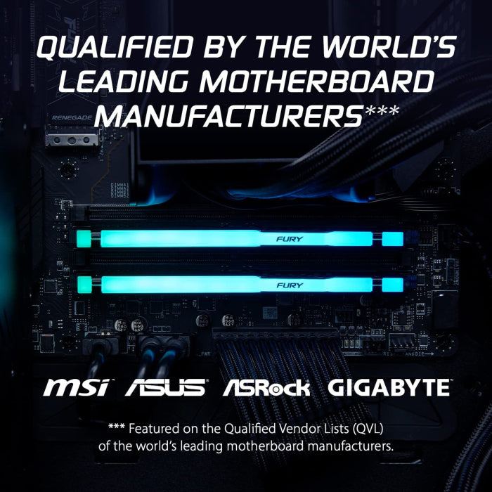 Kingston Fury Beast RGB 64GB (2x32GB) DDR5 5200MT/s CL40 Desktop Memory Kit