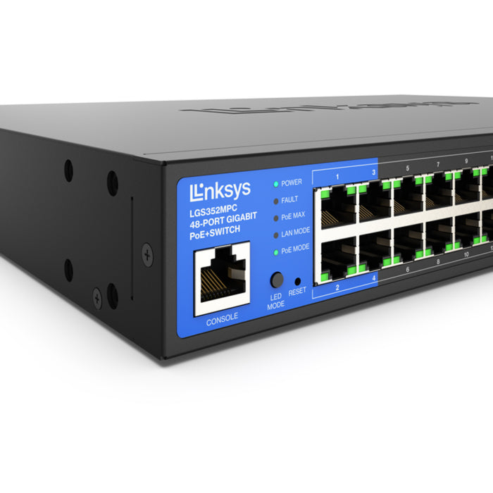 Linksys 48 Gigabit Port Managed Switch POE Cloud