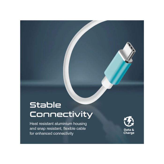 Promate 4 In 1 Multi-Port USB-C Data Hub Blue