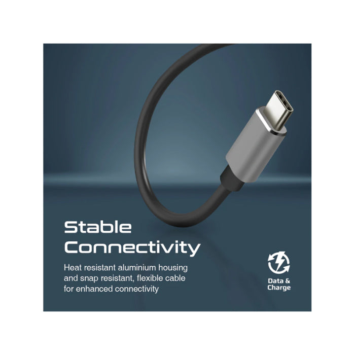 Promate 4 In 1 Multi-Port USB-C Data Hub Gray