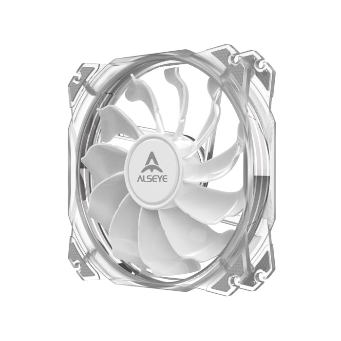 Alseye M120-P MAX Series 120mm RGB Single Case Fan - White